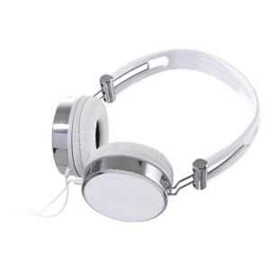 AUD 001, AUDíFONOS MEGA BEAT. Audífonos acojinados ajustables con cable entrada auxiliar. Incluye funda individual de satín negra.